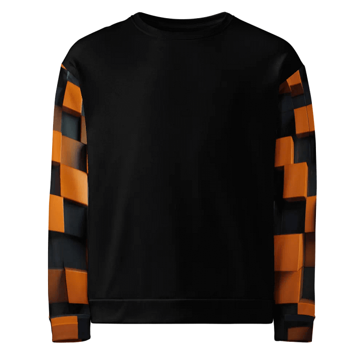 Black And Orange Squares Unisex Sweatshirt product image (1)