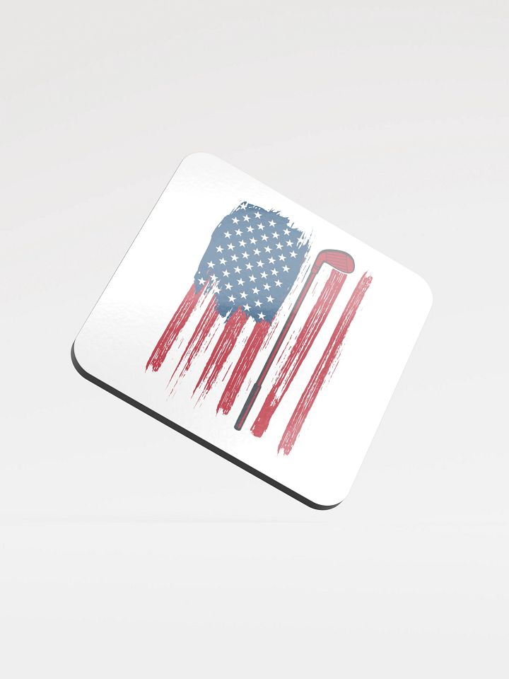 USA Flag Golfing Patriotic Swing Coaster Set product image (2)