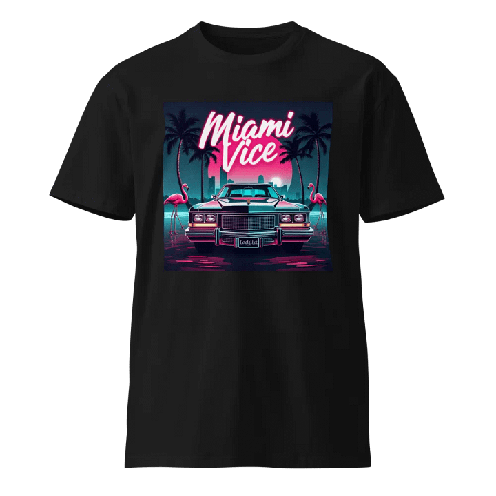 Neon Miami Vice Classic Car T-Shirt product image (1)