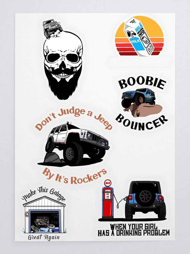 Bearded Jeeper Sticker Sheet