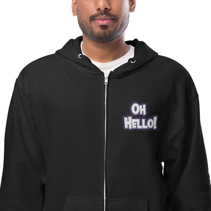 Oh Hello Embroidered Zip-Up product image (1)