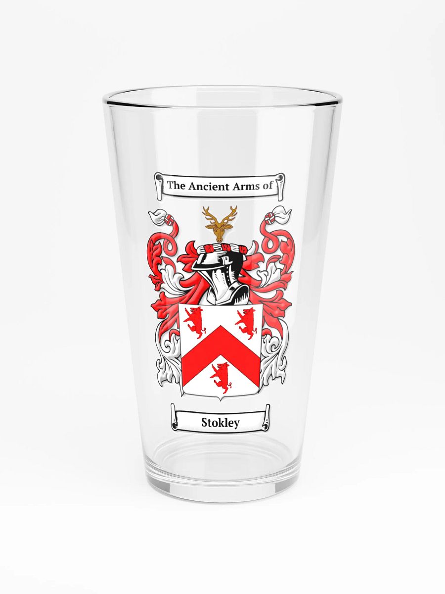 Stokley Family Crest - Shaker Pint Glass product image (3)