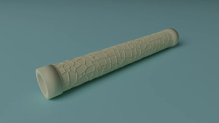 Dungeon stone textured roller (STL Digital file) product image (1)