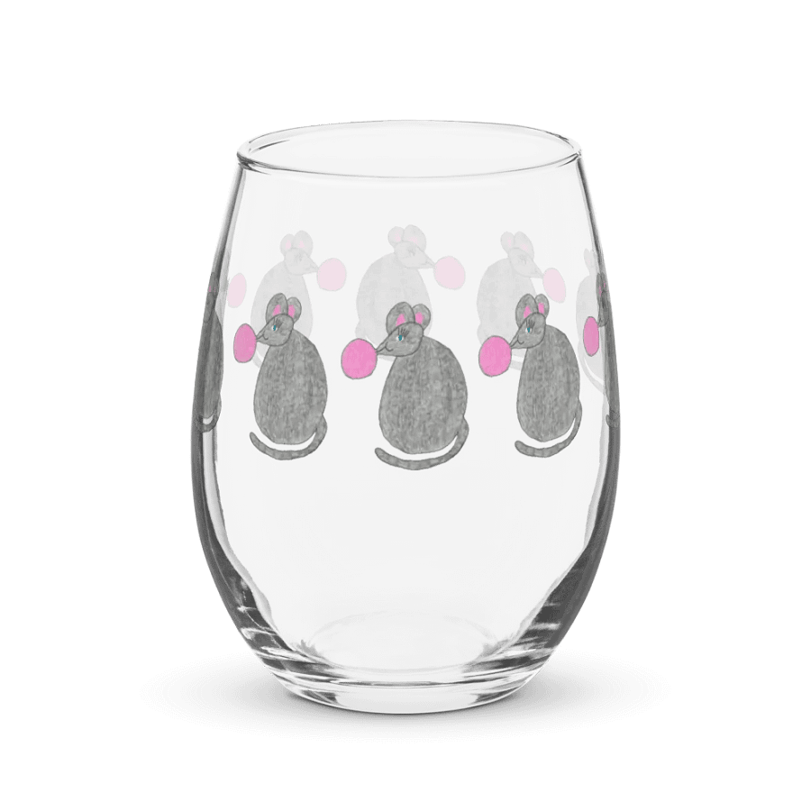 Bubblegum mouse Stemless Wine Glass product image (4)