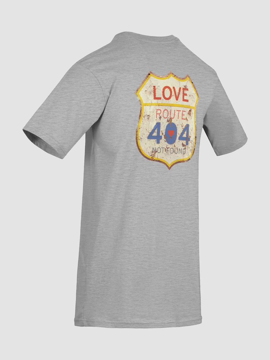 Love Route 404 Vintage Style (Back Print) Premium Heavyweight Tee, Unisex T-Shirt, Gift for Her Him Friends, Heart Broken Tee product image (42)