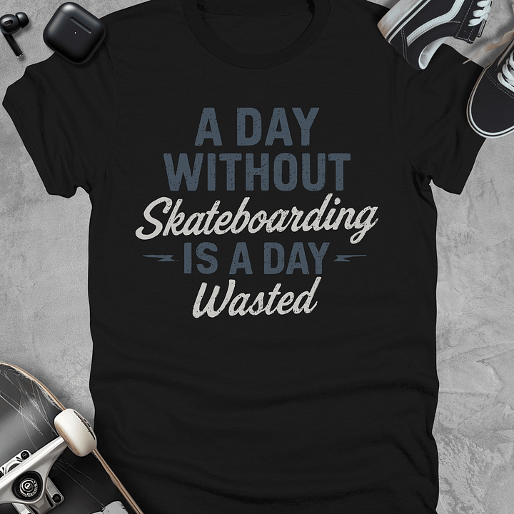 A day without skateboarding, Unisex t-shirt product image (2)