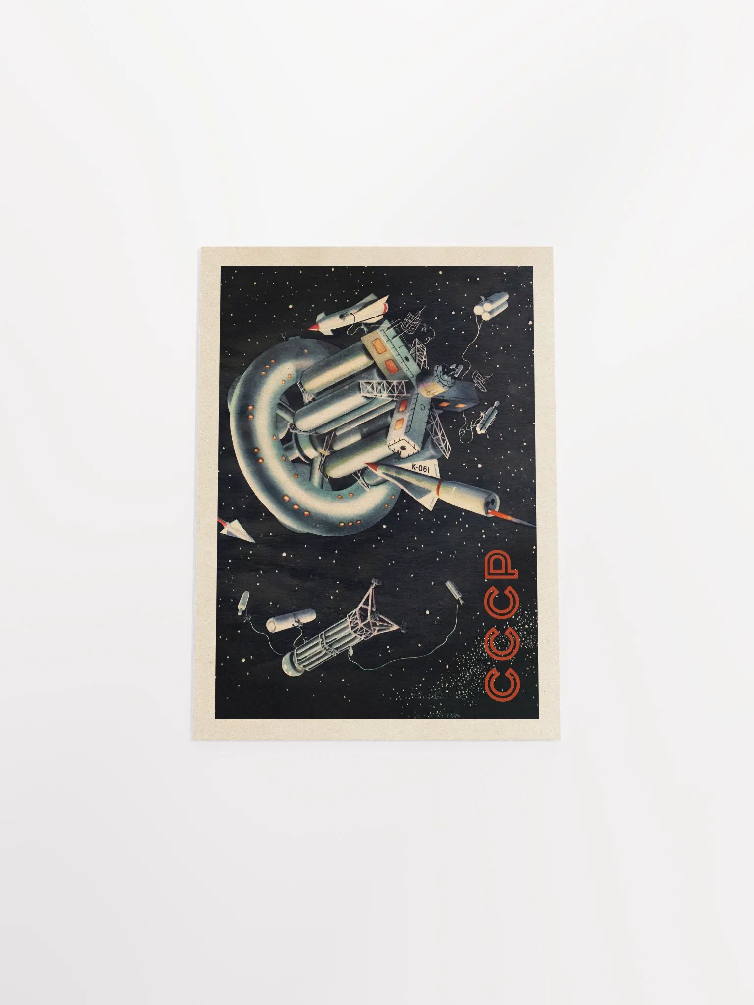 Soviet space, USSR 1969 — Soviet vintage space art poster, soviet retro poster product image (9)