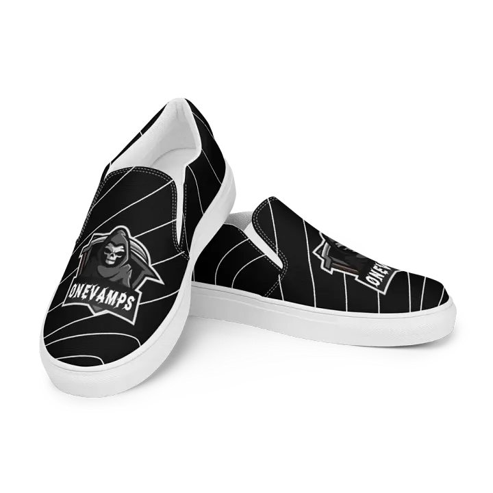 Men's Slip-On Canvas Shoes OneVamps black color product image (1)