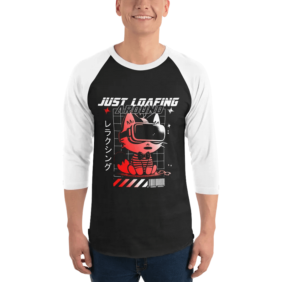 Just Loafing Around || Tultex Raglan Tee product image (3)
