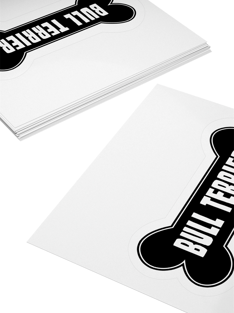 Bull Terrier In Black Bone Shape Sticker product image (4)