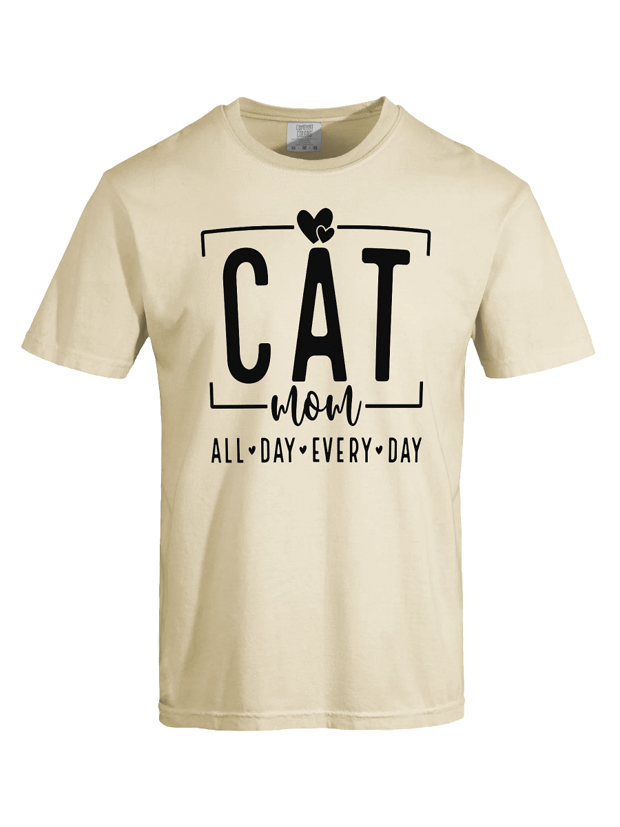 Cat Mom T-Shirt – Relaxed Fit Heavyweight Unisex Cotton T-Shirt product image (1)