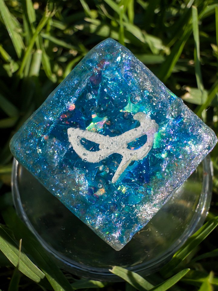 Holographic Sparkle Blue Mage Job Stone - Ready to Ship product image (1)