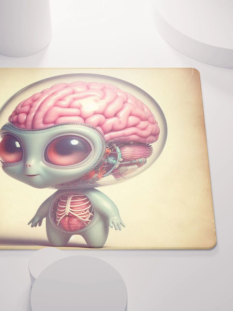 Cute Alien Robot Vintage Design Gaming Mouse Pad product image (5)
