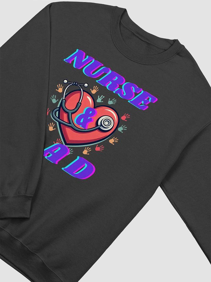 Nurse & Dad Heartbeat Crewneck Sweatshirt product image (16)