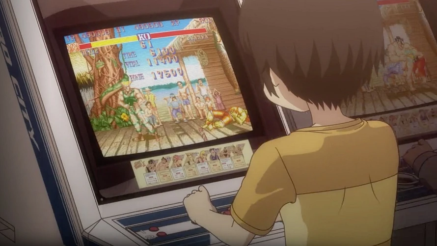 Playing an arcade machine