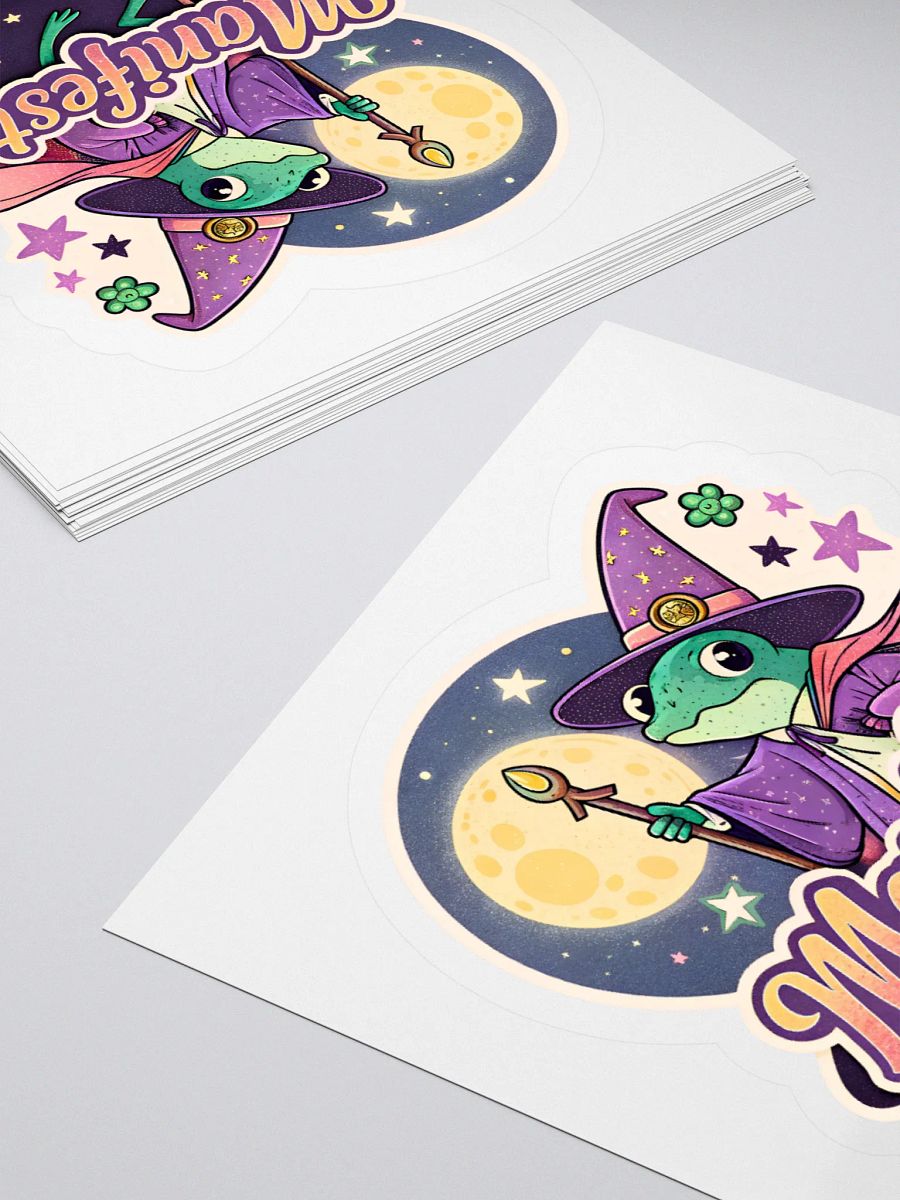 Manifest Wizard Frog Kiss Cut Sticker product image (11)