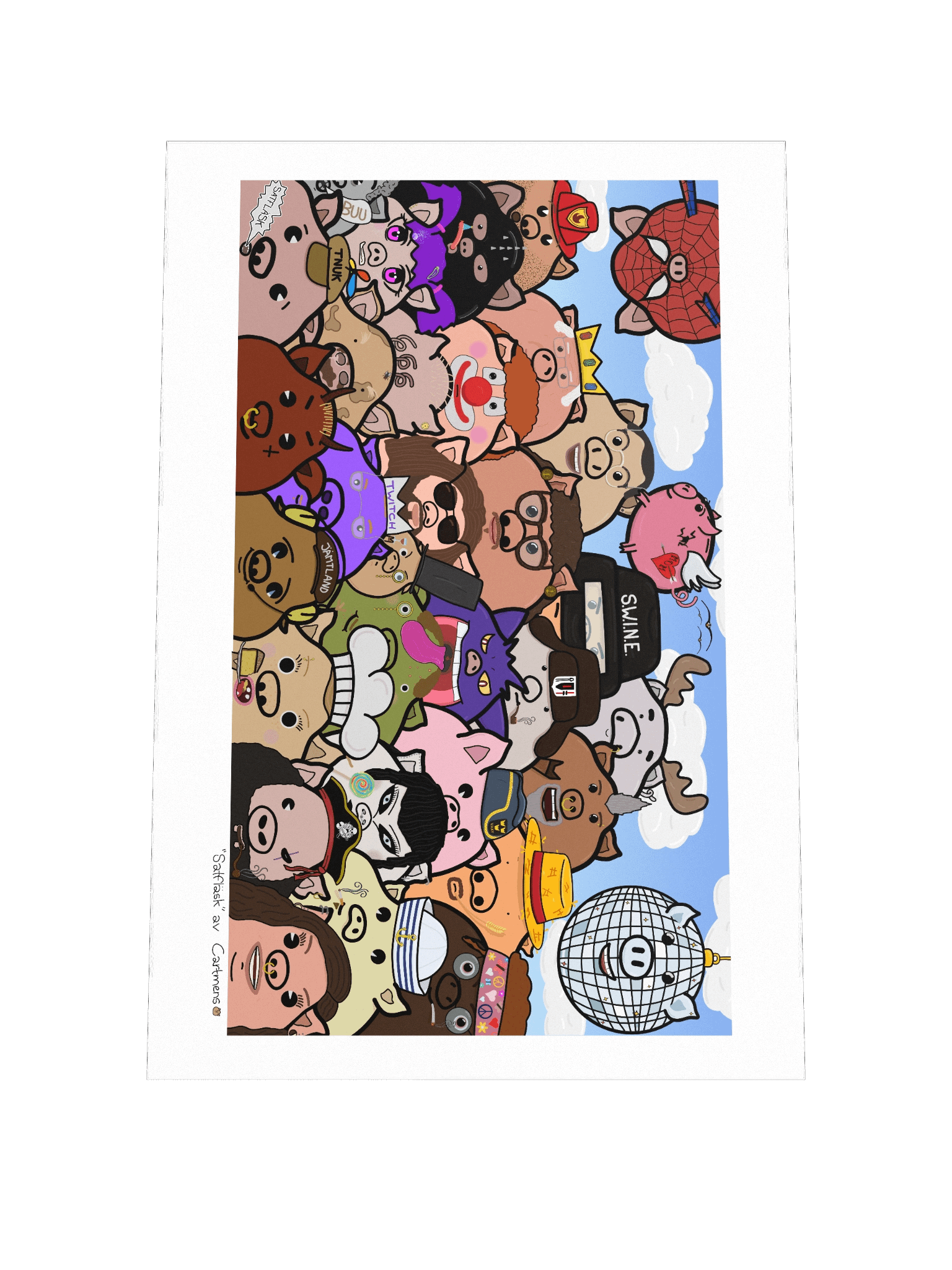 SATFLÄSK w/ BG - PAINTING product image (1)