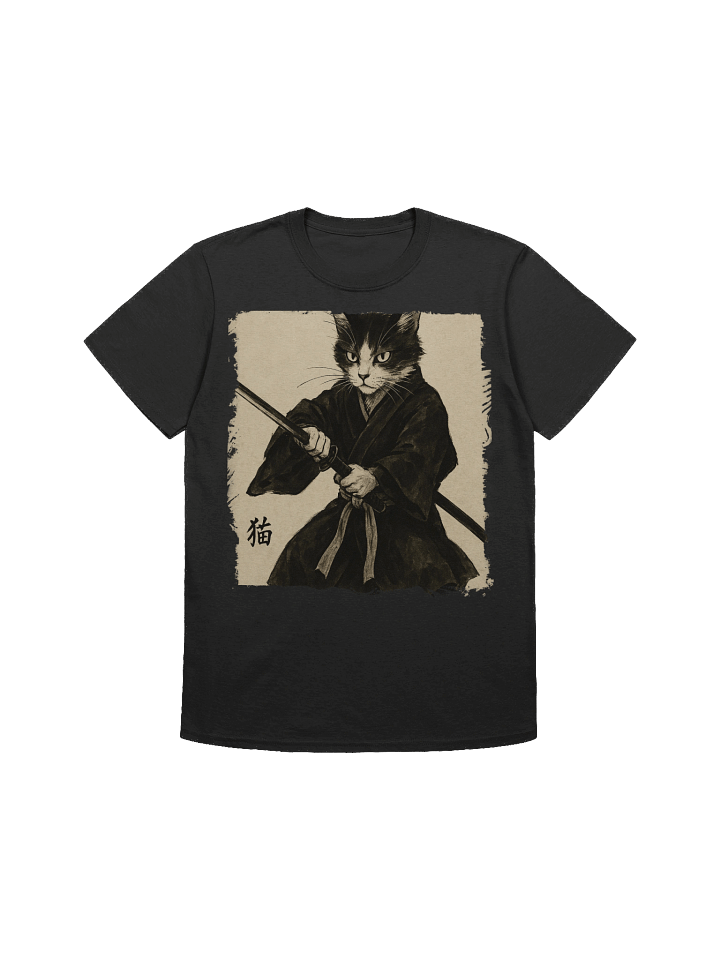 Samurai Cat Ukiyo-e T-Shirt product image (1)