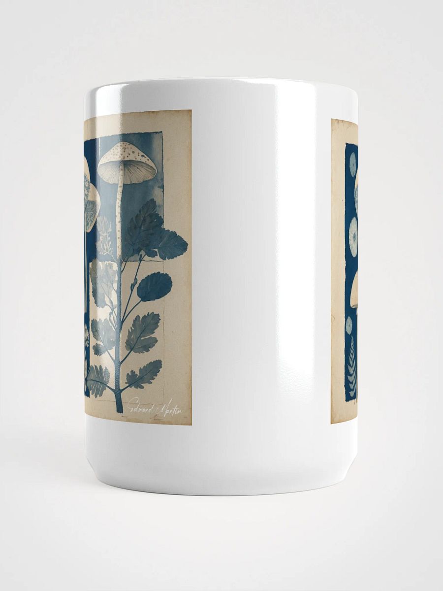 'Fungi in Blue' by Edward Martin : Vintage Botanical Mushroom Mug product image (5)