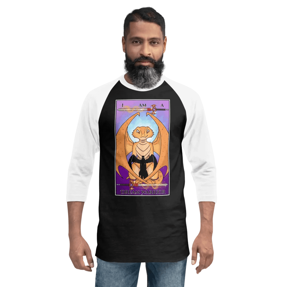 Day of the Dragon "Strength" Tarot Card Baseball Long Sleeve Shirt product image (6)