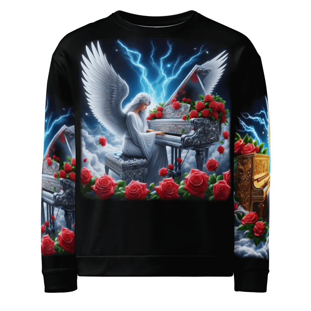 Angels making Music with a Piano - All-Over Unisex Sweatshirt #28 product image (6)
