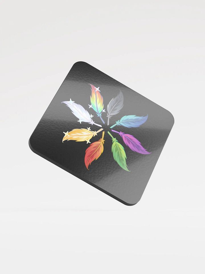 Circle of Feathers Coaster (Black) product image (2)