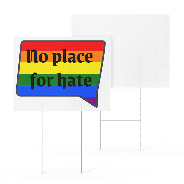 No place for hate yard sign product image (2)