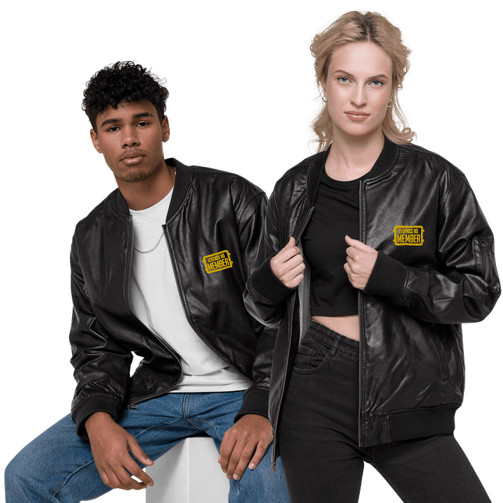 THE LEGENDS HQ MEMBER FAUX LEATHER JACKET product image (1)