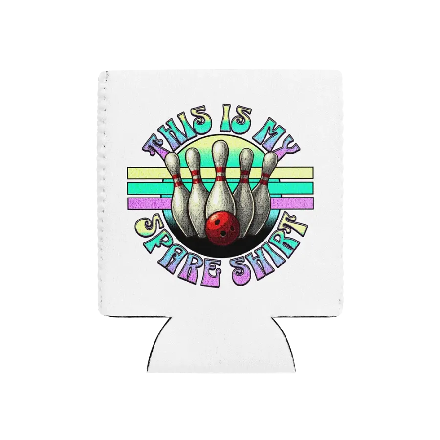 This Is My Spare Shirt Bowling Ball Retro Can Cooler product image (1)