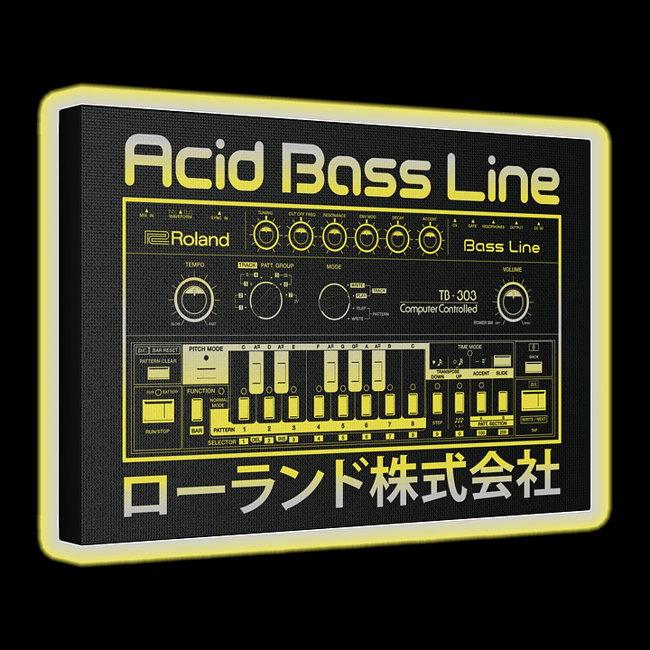 TB-303 - Canvas Artwork (Roland 303 Acid Bass Line Synthesizer) by Vintage Voltage product image (1)