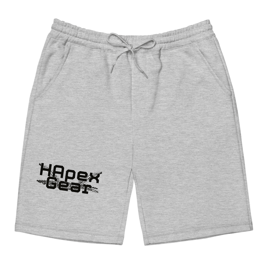 Black HApex Gear White Logo Men's Fleece Shorts product image (9)