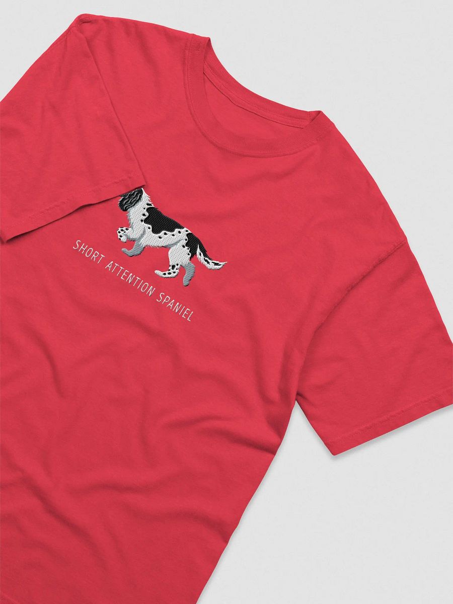 Short Attention Spaniel T-Shirt(Embroidered) of a Springer Spaniel(Black) product image (5)