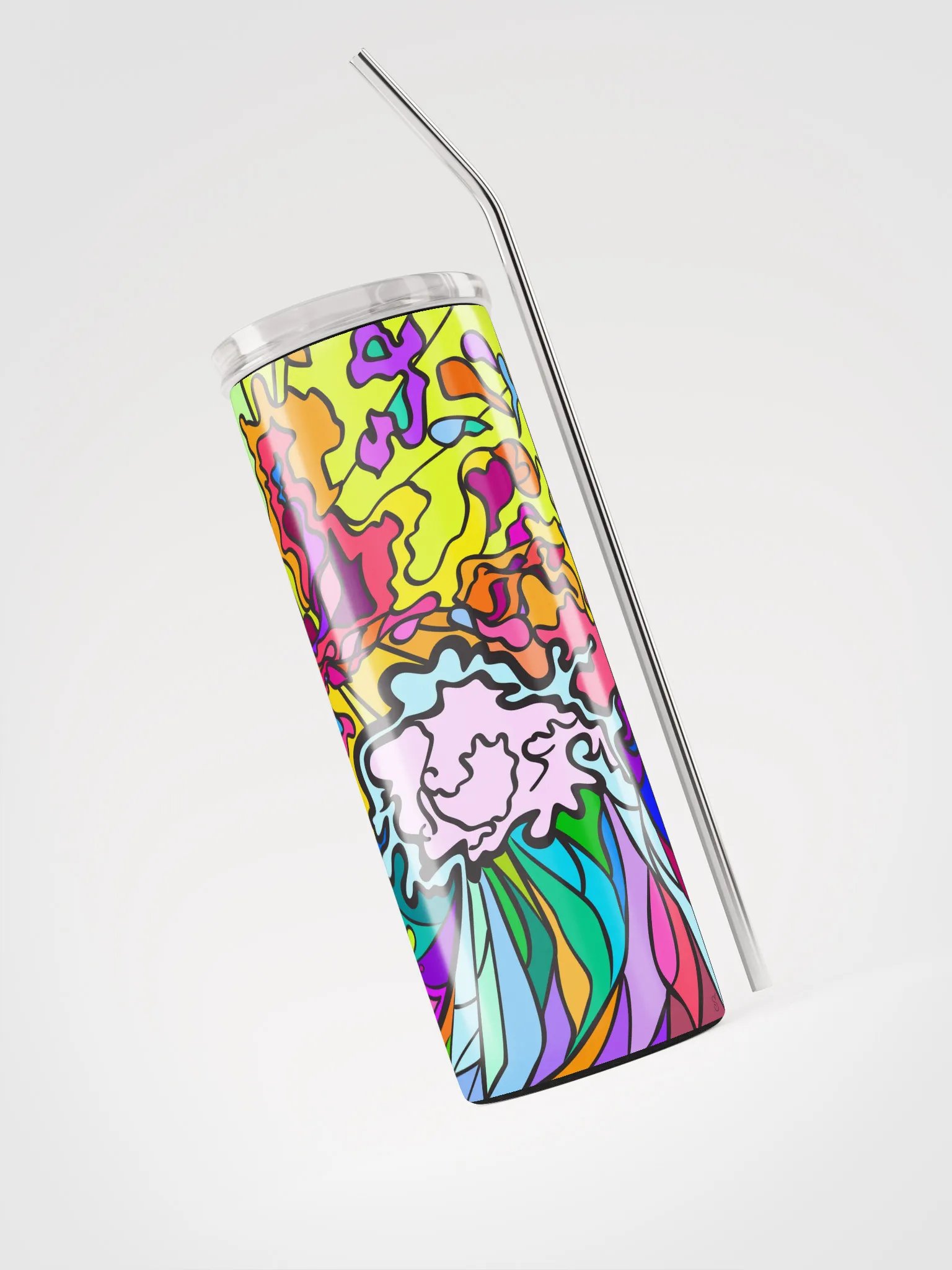 Vibrant Stainless Steel Tumbler - Wave at Sunset product image (3)