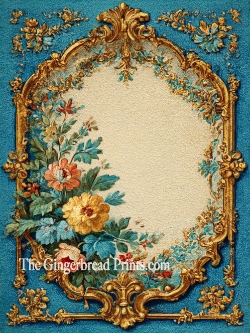 100 Rococo Blue Images Bundle Digital Download product image (3)