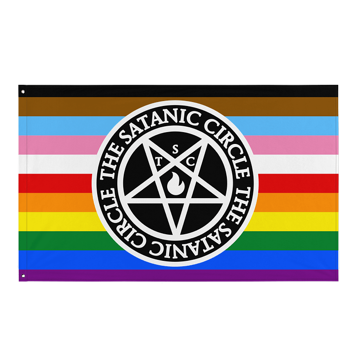 The Satanic Circle - Indoor Progress Pride Flag product image (1)