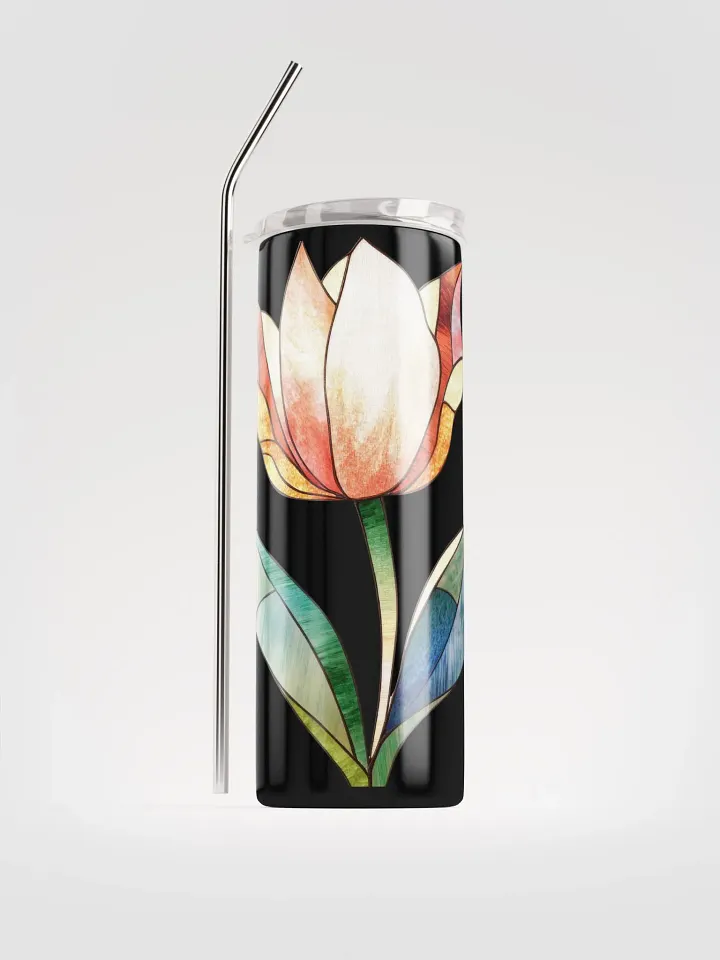 Stained Glass Tulip Stainless Steel Tumbler product image (1)
