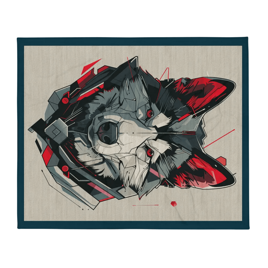 American Akita dog futuristic portrait product image (3)