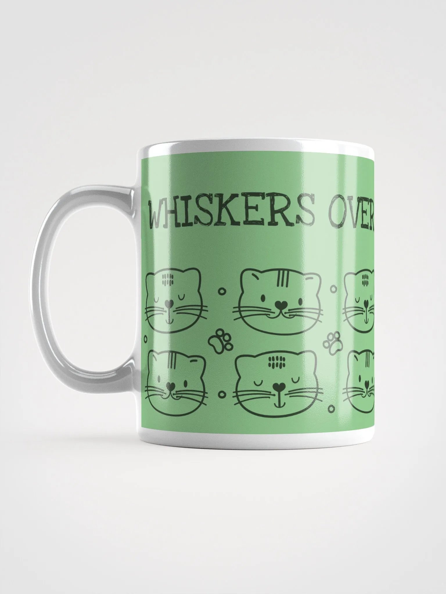 Whiskers over Misters Ceramic Mug - Adorable 11 oz or 15 oz Coffee Cup for Cat Lovers product image (12)