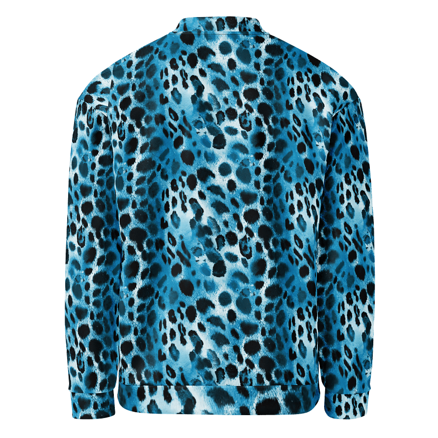 Blue Leopard Bomber Jacket product image (2)
