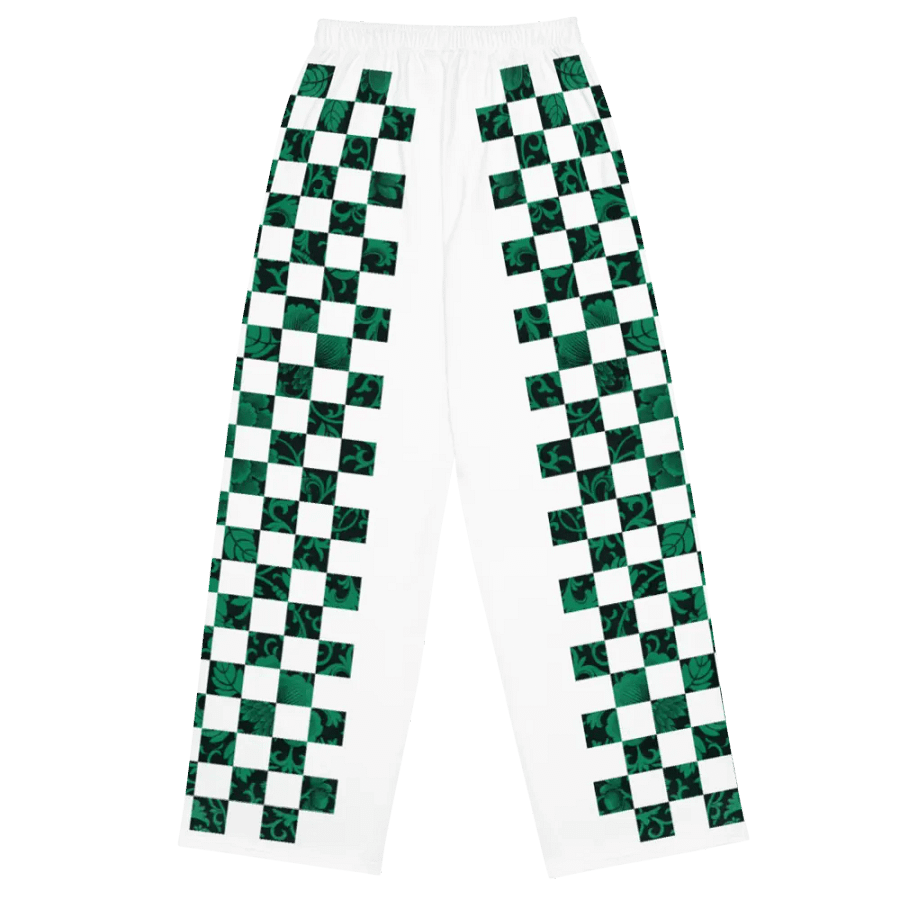 Premium CONTRAST™ Green Checkered Pants Unisex 2XS - 6XL Sizes product image (6)