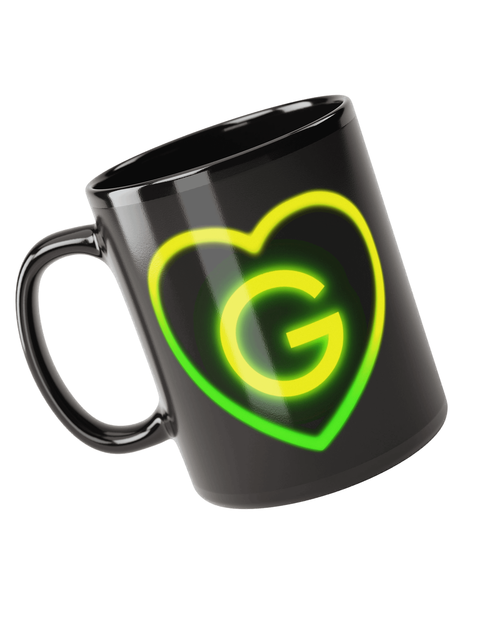 Black Mug - Glowing Gumstitch Heart product image (3)