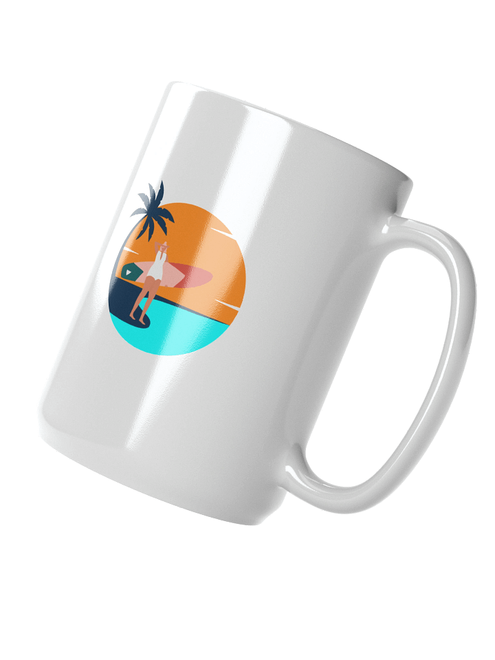 Catch Waves, Not Feelings – Retro Surf Girl Aesthetic Mug product image (2)