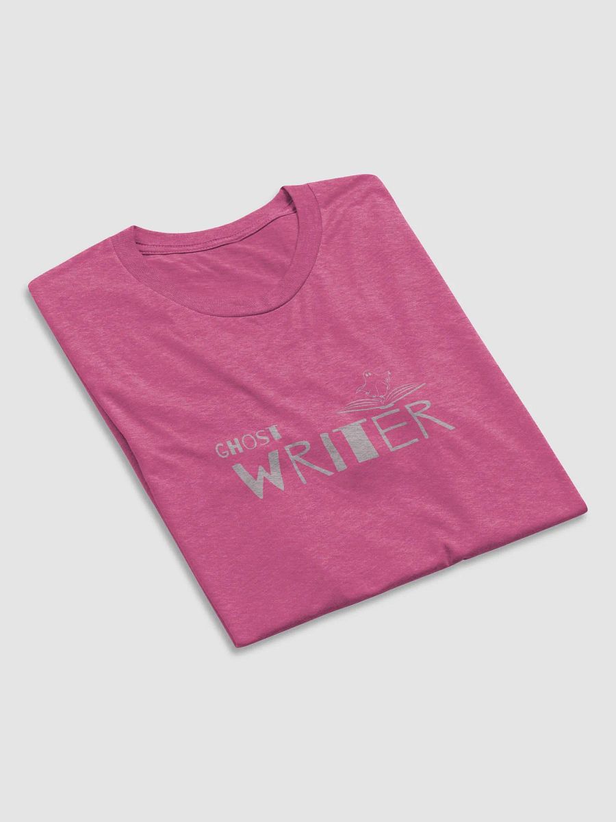 Ghost Writer Silver Text Spook Book Triblend T-shirt product image (47)