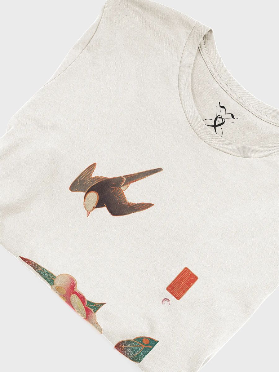 Swallow and Camellia Print Bella+Canvas Unisex Supersoft T-Shirt product image (49)