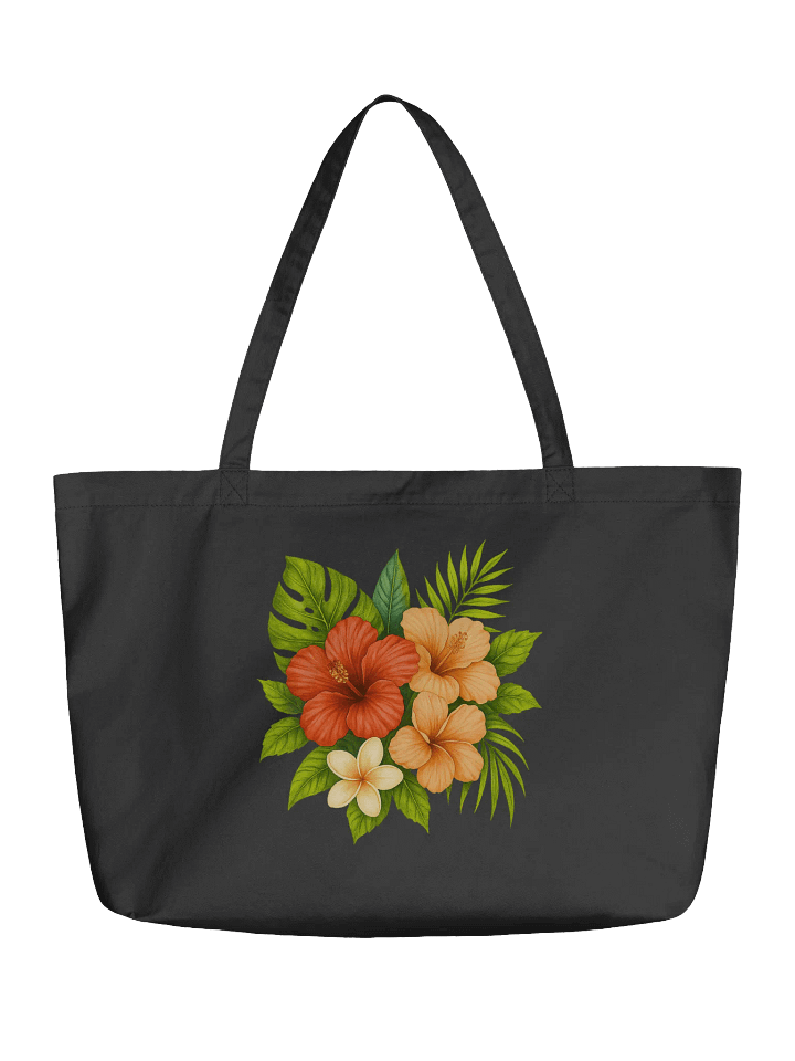Tropical Bloom Organic Cotton Tote Bag product image (1)