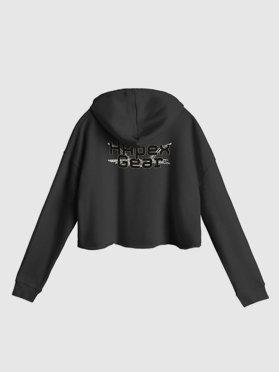 Women’s Lightweight Cropped Hoodie - Black HApex Gear Black Logo product image (2)