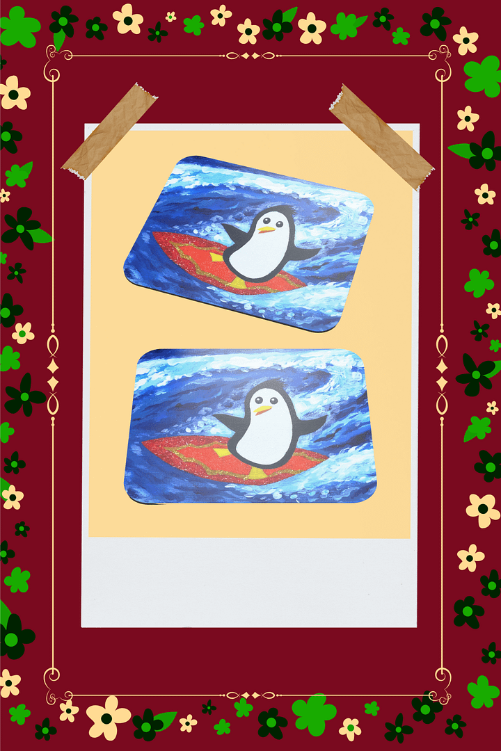 Surfing Penguin Mouse Pad product image (2)