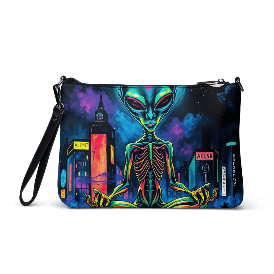 premium faux leather Galactic Meditation All-Over Crossbody Bag product image (3)