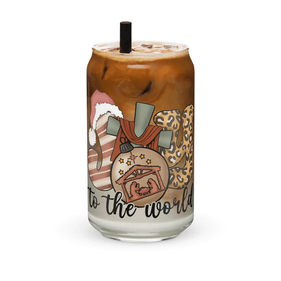 Joy to the World Can-Shaped Glass product image (36)