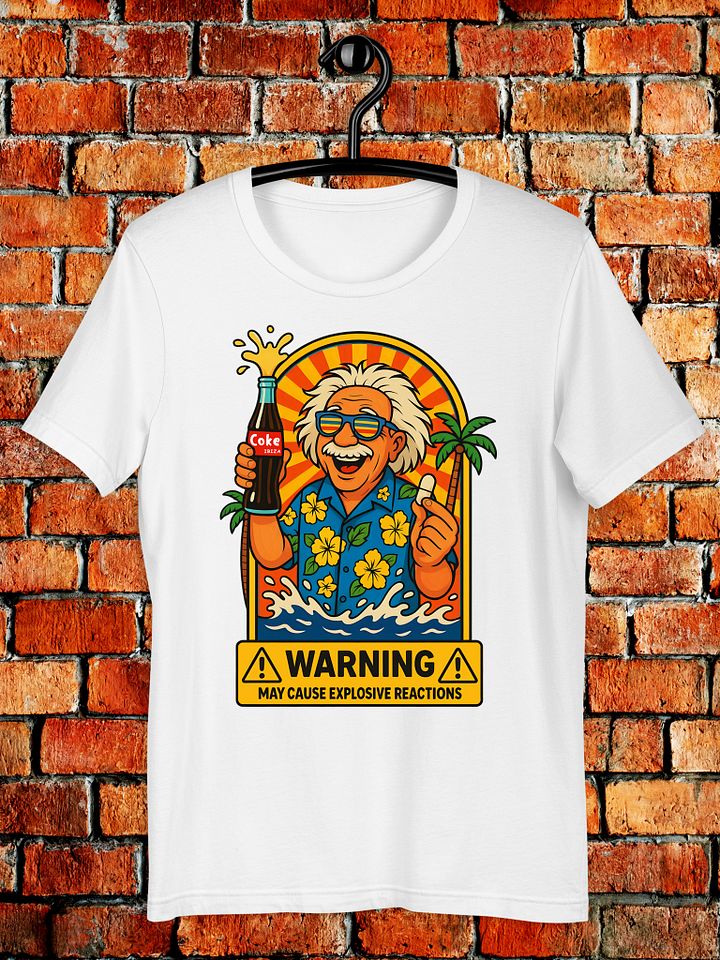 Einstein Pill / Mentos Ibiza Party Tee - Funny Pun Meme T-Shirt product image (1)